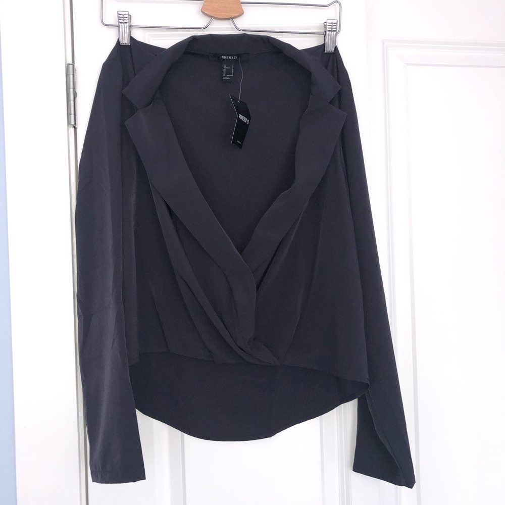 Dark blue blouse!